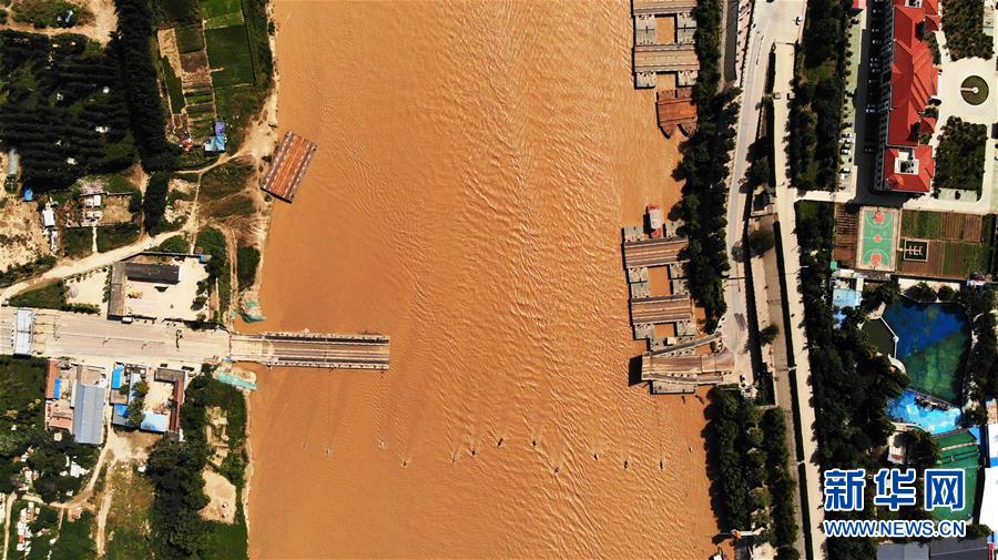 （環境）（5）黃河2019年第3號洪水逼近 濟南暫時拆除濼口浮橋