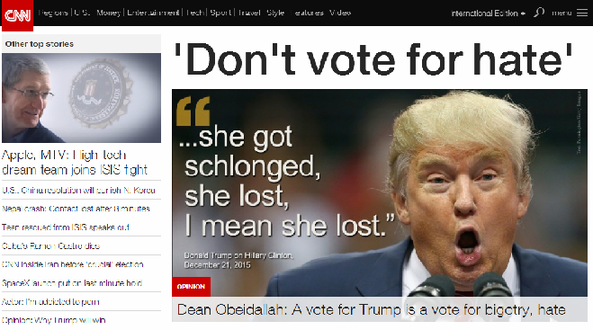CNN網站首頁截圖