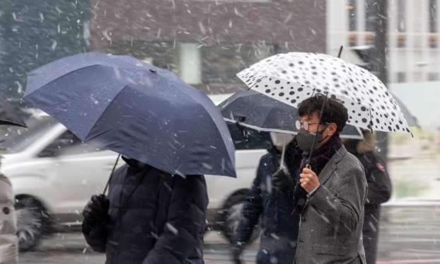 韓國首爾迎來降雪(高清組圖)