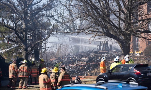 美國馬里蘭州一公寓樓爆炸起火致5人重傷(高清組圖)
