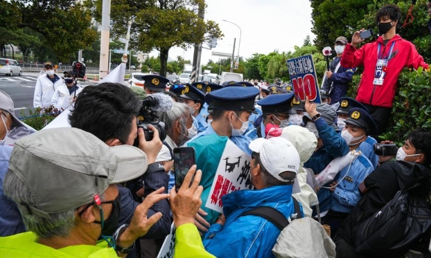 日本沖繩民眾示威要求削減美軍基地（高清組圖）