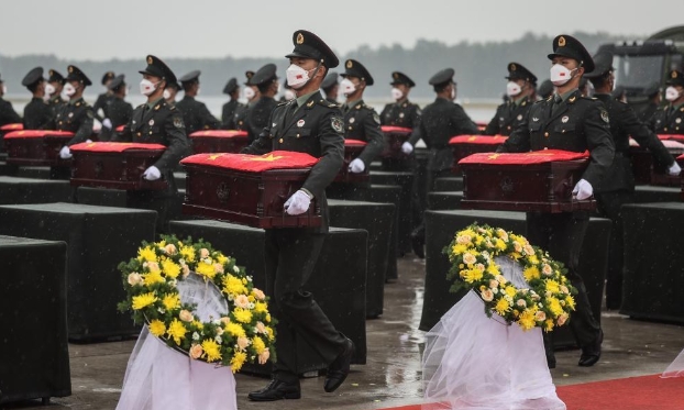第九批在韓中國人民志愿軍烈士遺骸回國（高清組圖）