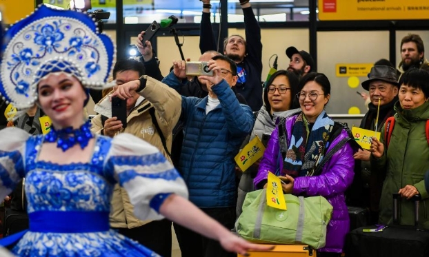 中國重啟出境團隊游 俄羅斯迎來首批中國旅游團（高清組圖）