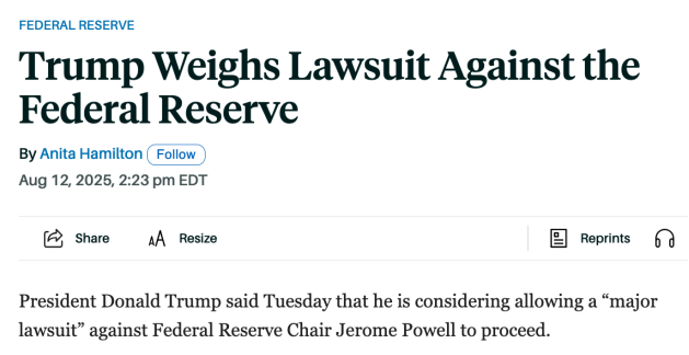 從威脅起訴到名單曝光 特朗普對(duì)美聯(lián)儲(chǔ)“雙線施壓”