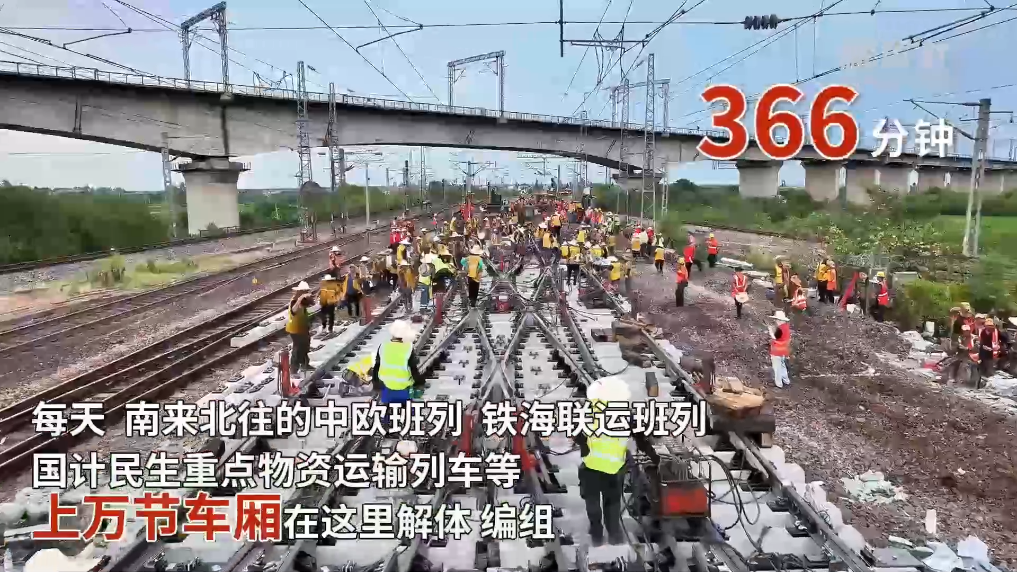 540分鐘！江南最大鐵路貨運(yùn)編組站完成極限“手術(shù)”