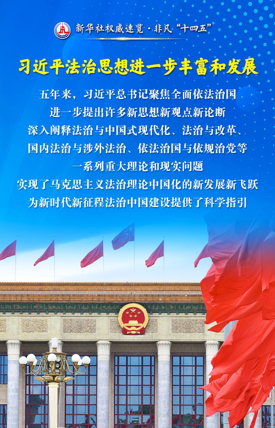 新華社權威速覽·非凡“十四五”丨法治中國建設取得突破性進展、歷史性成就