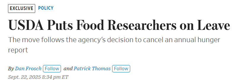 美媒：負(fù)責(zé)美國(guó)饑餓狀況調(diào)查的團(tuán)隊(duì)被“休假”