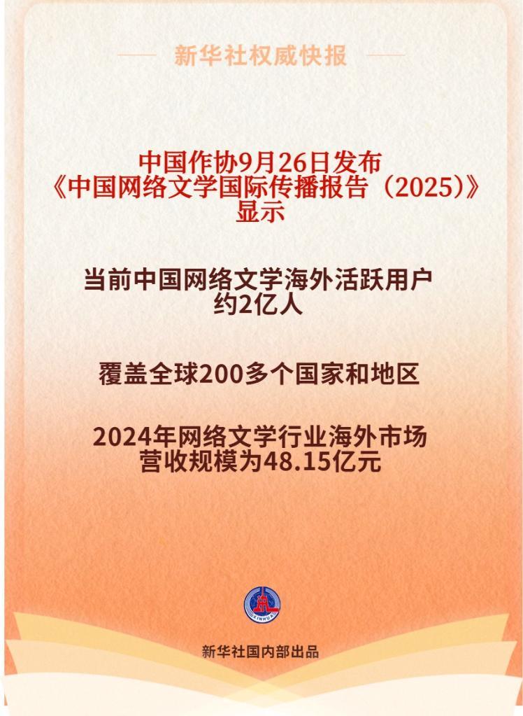 新華社權(quán)威快報(bào)丨中國(guó)網(wǎng)絡(luò)文學(xué)海外活躍用戶約2億人